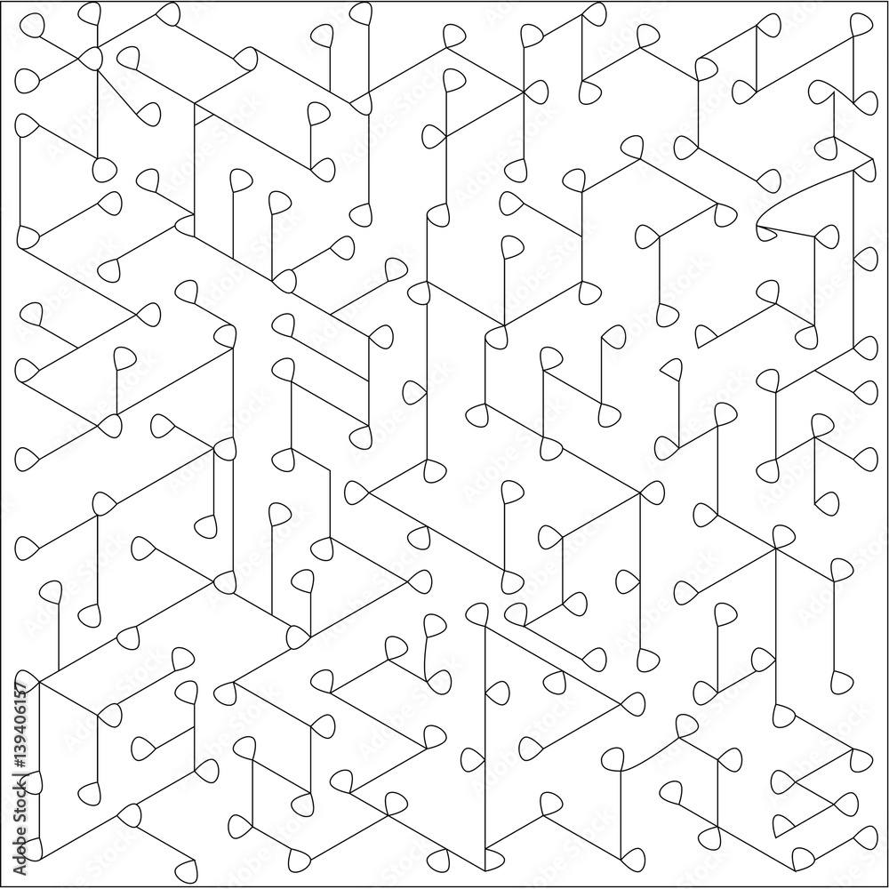 Abstract white background gray line with white dots on the ends are placed around the drawing Abstract white background gray line with white dots on the ends are placed around the drawing