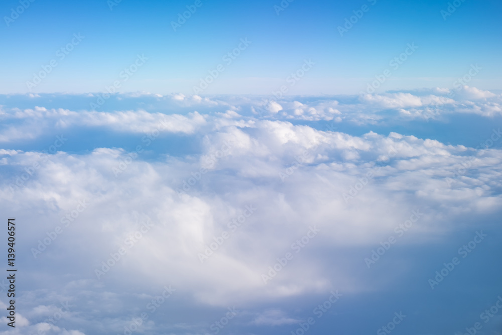 Clouds in blue sky.