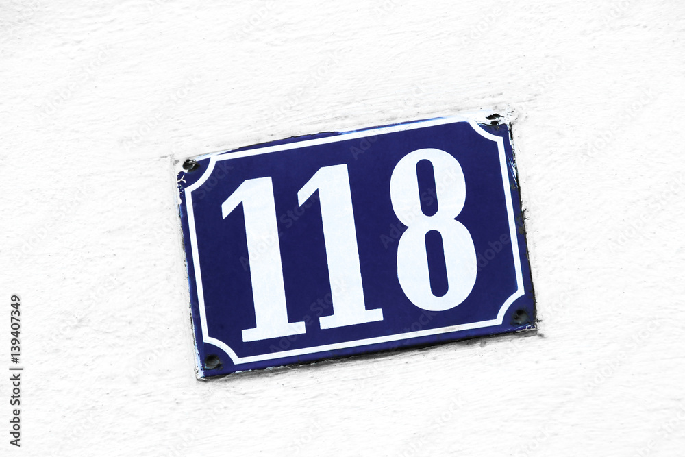 Hausnummer 118 Hausnummer 118