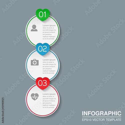 Vector infographic template, 3 options.