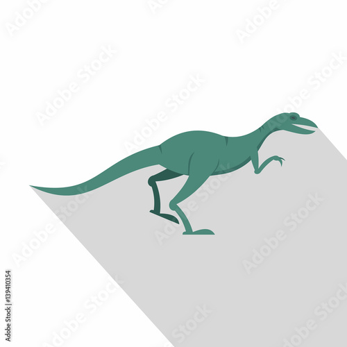 Velyciraptor dinosaur icon  flat style