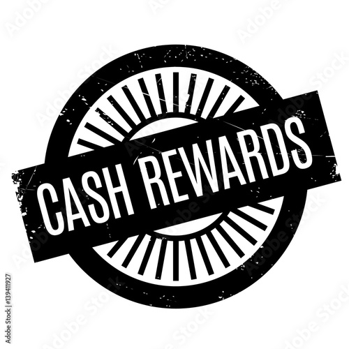 Cash Rewards rubber stamp. Grunge design with dust scratches. Effects can be easily removed for a clean, crisp look. Color is easily changed.