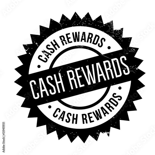 Cash Rewards rubber stamp. Grunge design with dust scratches. Effects can be easily removed for a clean, crisp look. Color is easily changed.