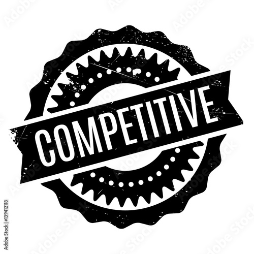 Competitive rubber stamp. Grunge design with dust scratches. Effects can be easily removed for a clean, crisp look. Color is easily changed.