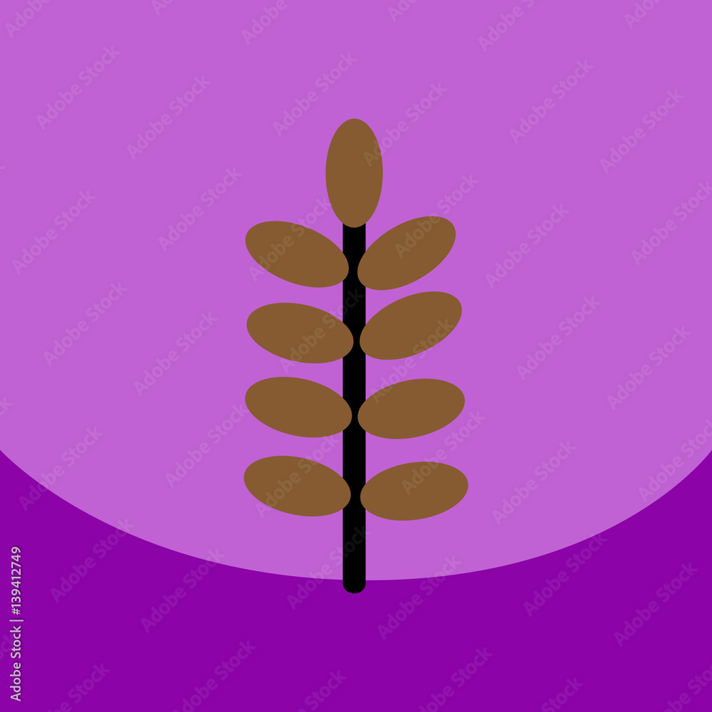 Fototapeta premium flat vector icon design collection leaf of tree