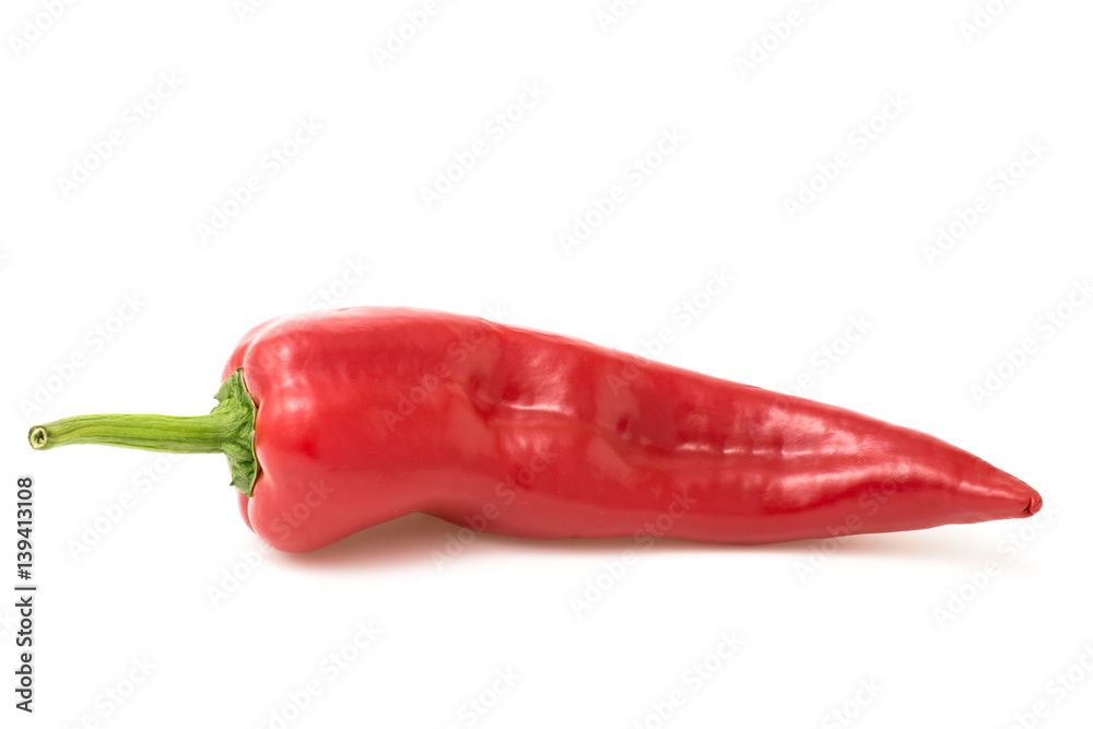 Red pepper on white Red pepper on white
