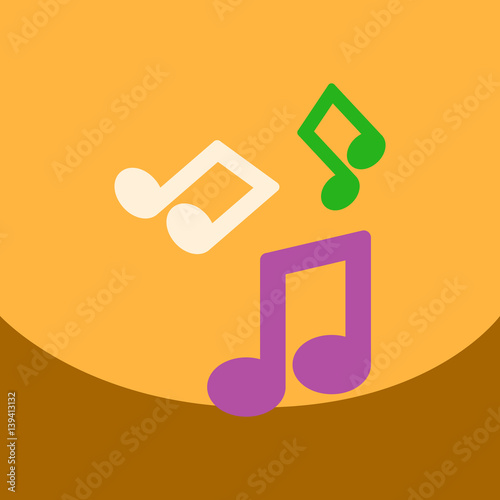 flat vector icon design collection music note
