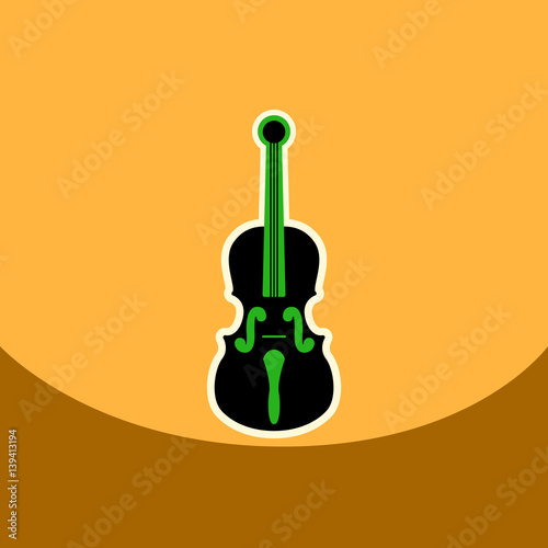 flat vector icon design collection musical instrument