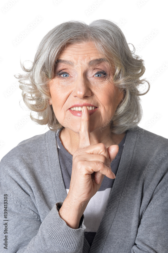 Portrait of a beautiful happy elderly woman Portrait of a beautiful happy elderly woman