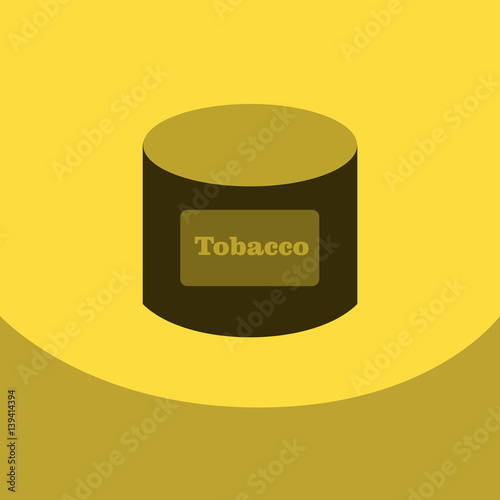 Flat icon with dark shadow Tobacco for shisha in Arabic style