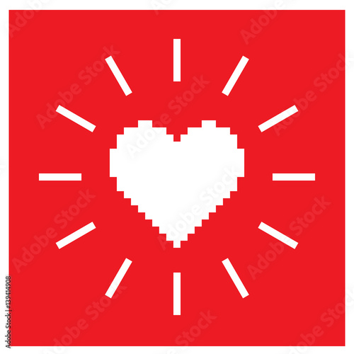 Pixel heart illustration