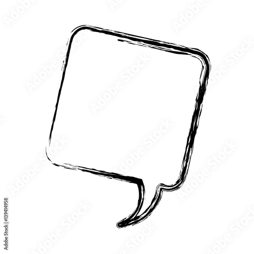 blurred silhouette square dialog box icon vector illustration