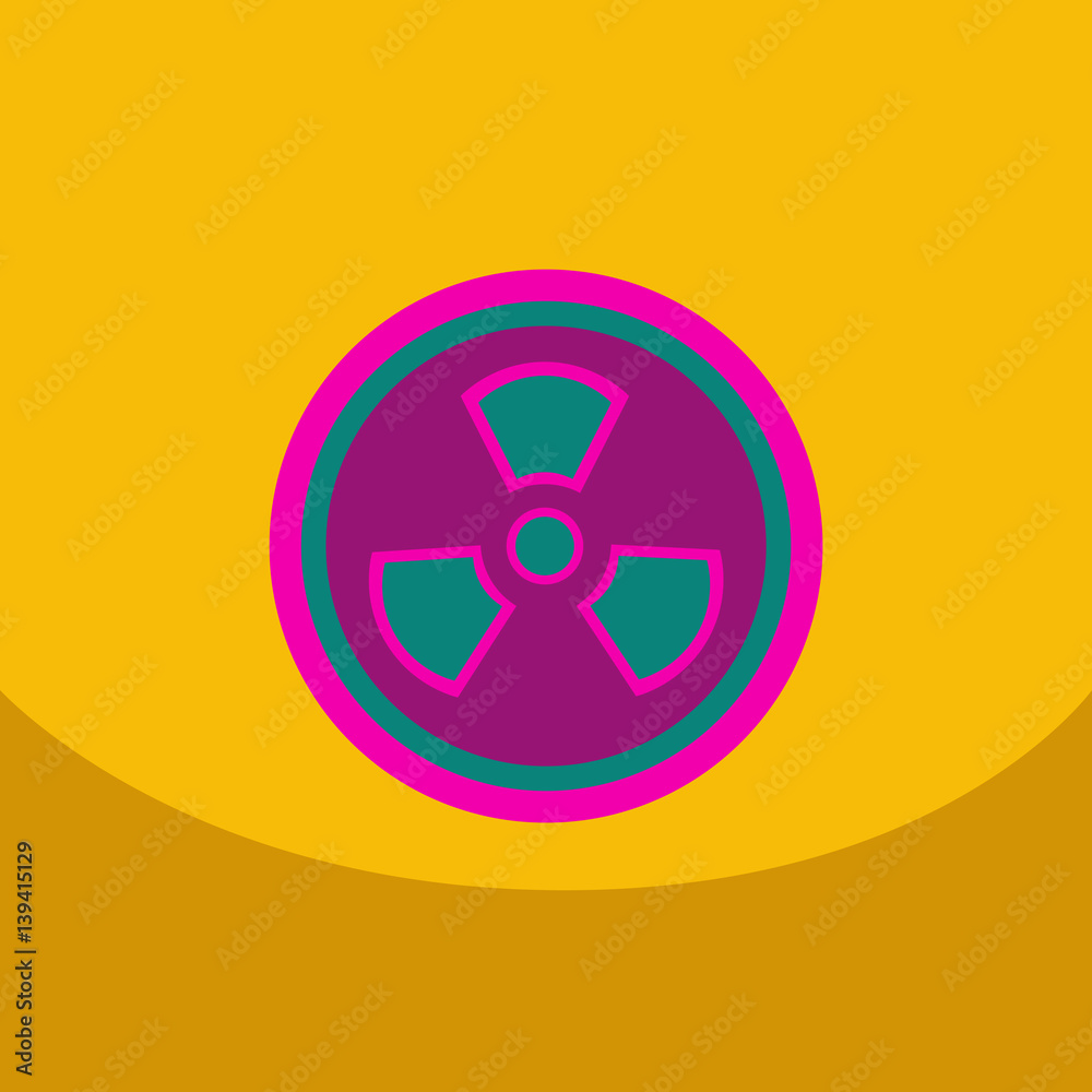 Radiation Icon. May present radiation threat or Danger, Nuclear icon, Nuclear energy, nuclear power Vector illustration.