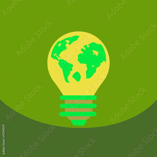 light save planet on ecology style lamp with map inside
