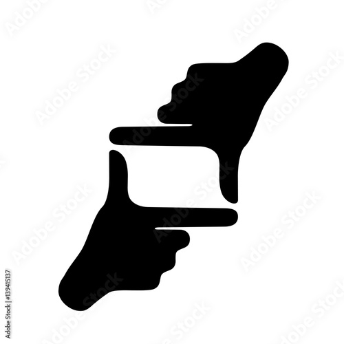 Hand frame vector icon