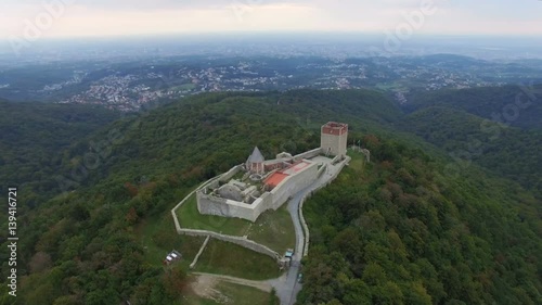 Aerial view of Old town Medvedgrad photo