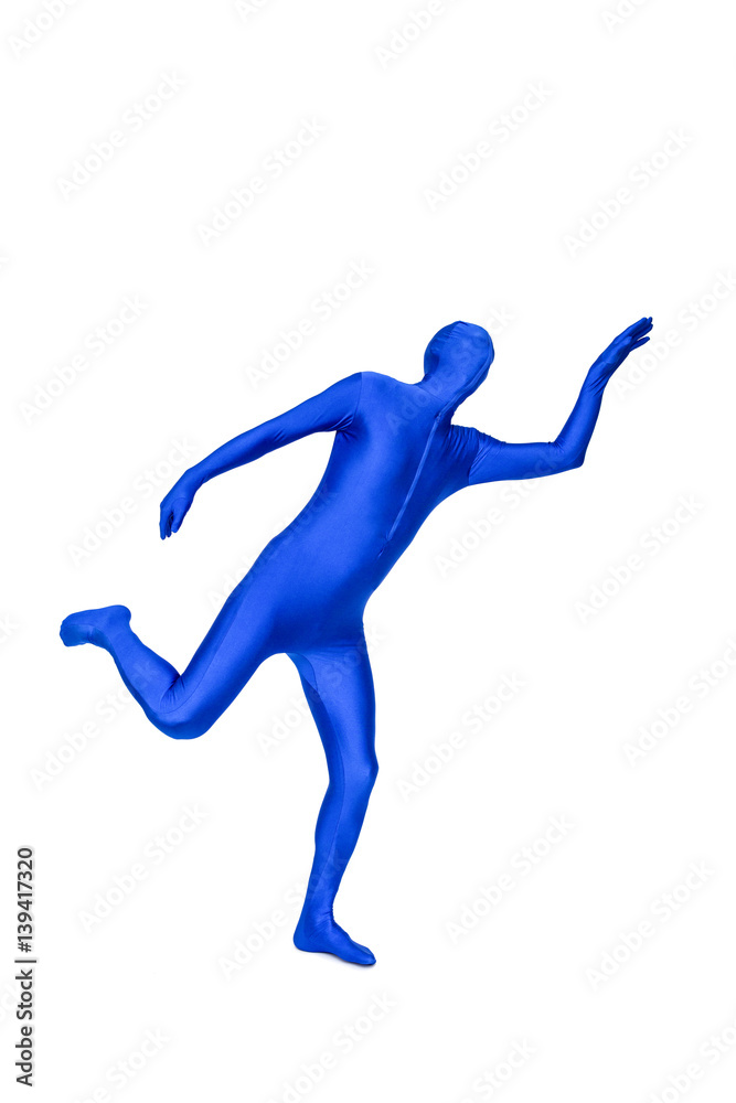 Mysterious blue man in blue costume Mysterious blue man in blue costume