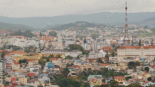 Dalat city. The city is located on the Langbian Plateau in the southern parts of the Central Highlands region of Vietnam. photo
