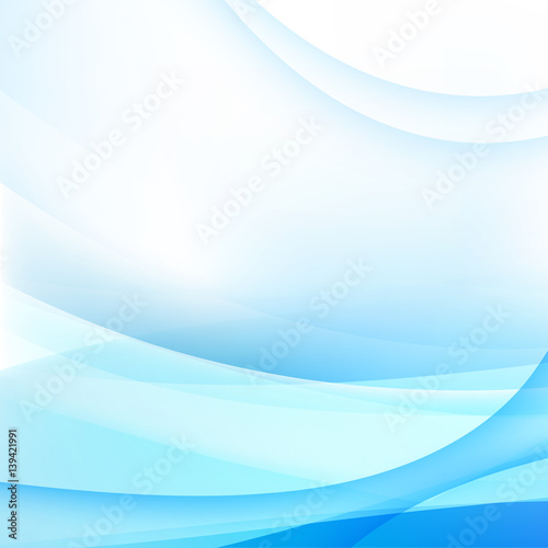 Abstract background light blue curve and wave element vector illustration 011