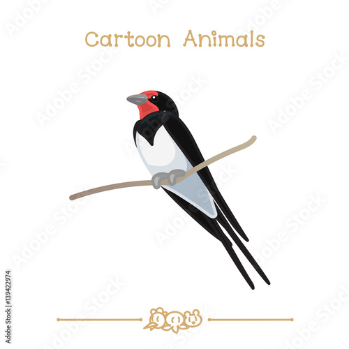 Toons series cartoon animals: swallow 