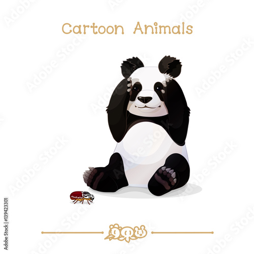 Toons series cartoon animals: Giant panda & goliathus