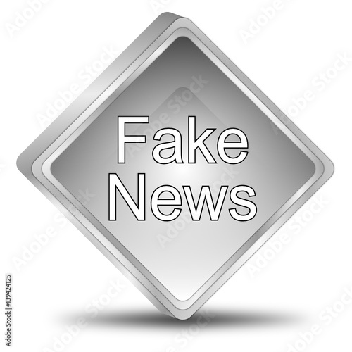 Fake News button - 3D illustration