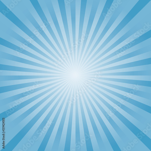 Abstract background. Soft Light Blue rays background. Vector 