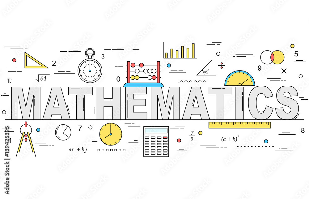 Mathematics line style illustration
