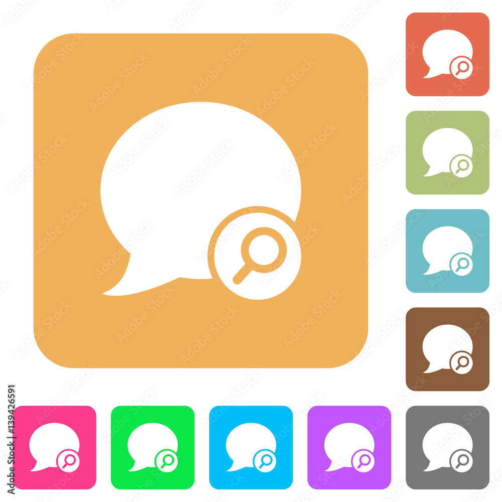 Find blog comment rounded square flat icons