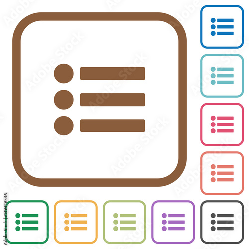 Bullet list simple icons