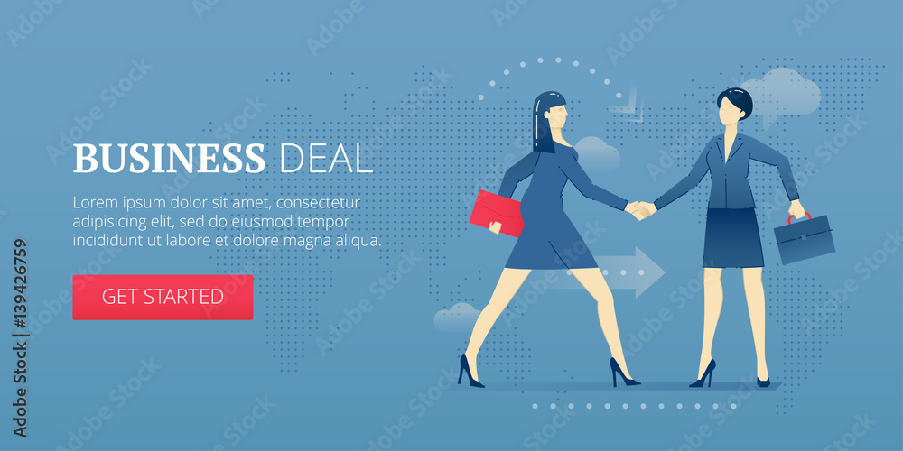 Business deal web banner