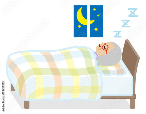 Sleeping senior woman