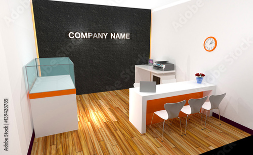 Sales office interior 3D Rendering