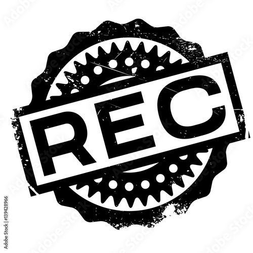 Rec rubber stamp. Grunge design with dust scratches. Effects can be easily removed for a clean, crisp look. Color is easily changed.