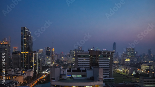 Photography Bangkok building rooftop Night time for your mind