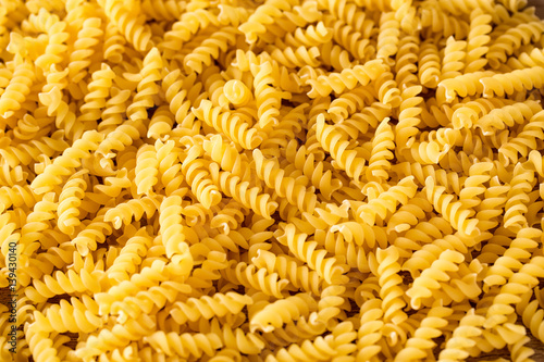 Italian Macaroni Pasta raw close up.