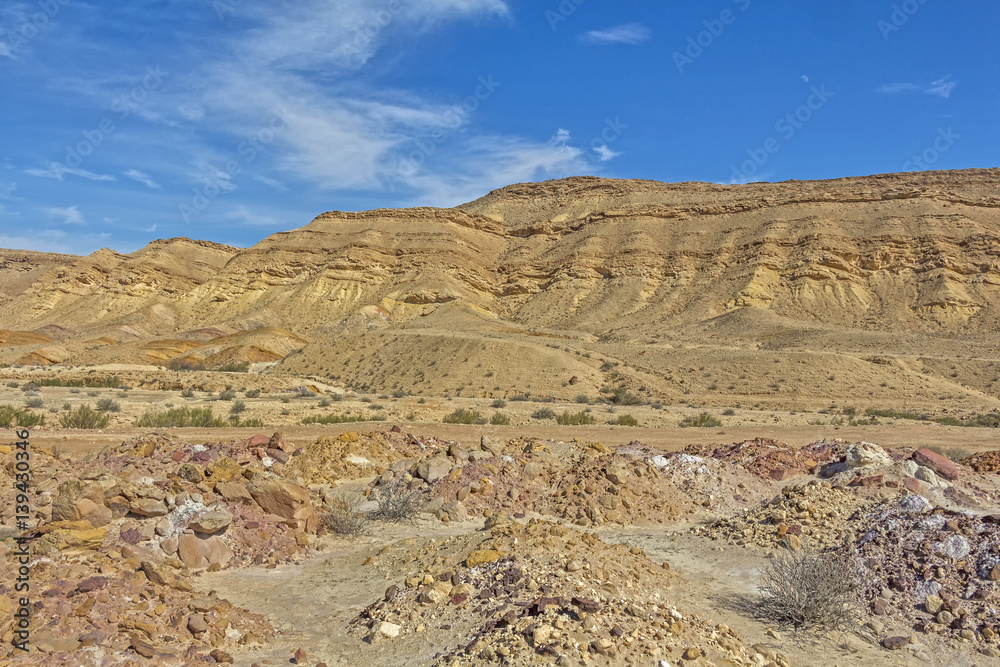 Arid desert in Israel.
