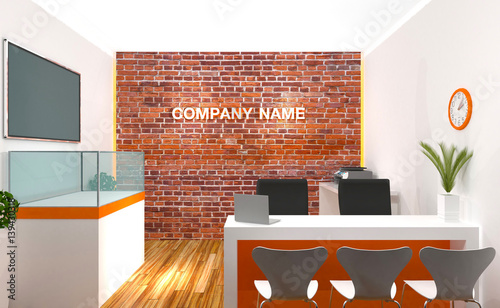Sales office interior 3D Rendering