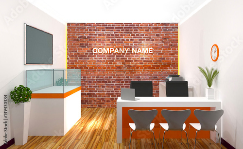 Sales office interior 3D Rendering