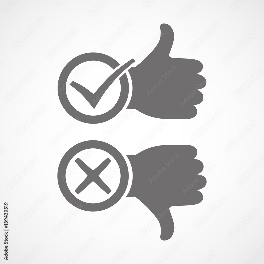 I like and dislike signs. Vector illustration I like and dislike signs. Vector illustration