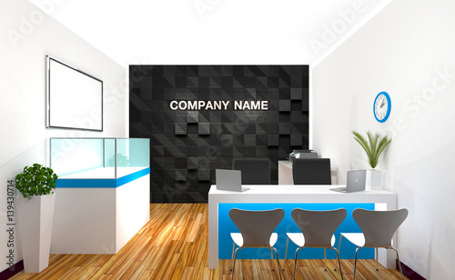 Sales office interior 3D Rendering