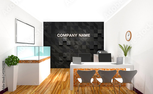 Sales office interior 3D Rendering