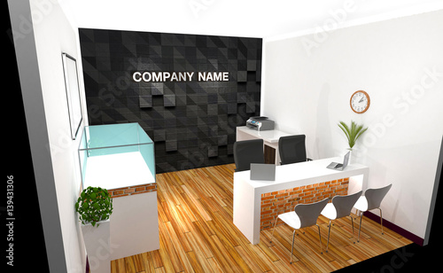Sales office interior 3D Rendering