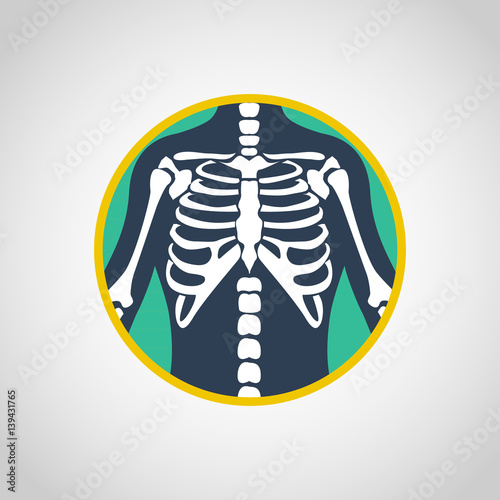 chest x-ray vector logo icon design