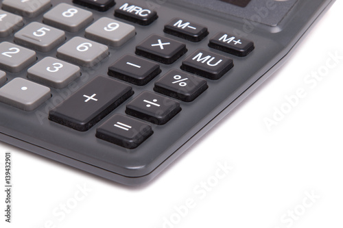 calculator isolated on white background