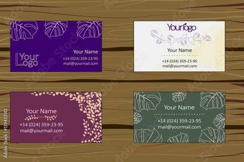floral cards vine red and blue