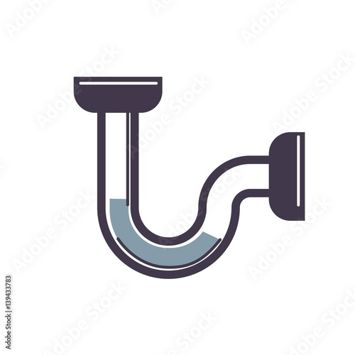 Tubing with water icon graphic design flat style. Watertube sign