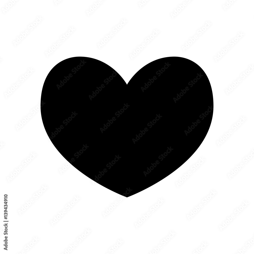 Heart icon. Black icon isolated on white background. Heart silhouette. Simple icon. Web site page and mobile app design element. Heart icon. Black icon isolated on white background. Heart silhouette. Simple icon. Web site page and mobile app design element.