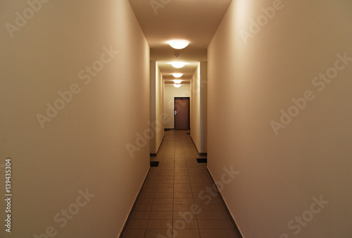 empty dark corridor without windows