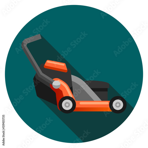 lawn tractor icon isolated on background. Modern flat pictogram, business, marketing, internet concept. Trendy Simple vector symbol for web site design or button to mobile app. Logo illustration